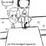 Chancellor George Osborne Bore’s Nick Clegg at Budget Speech 2010