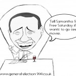 David Cameron’s World Trip – PM Visit’s Silvio Berlusconi Rome Political Cartoon